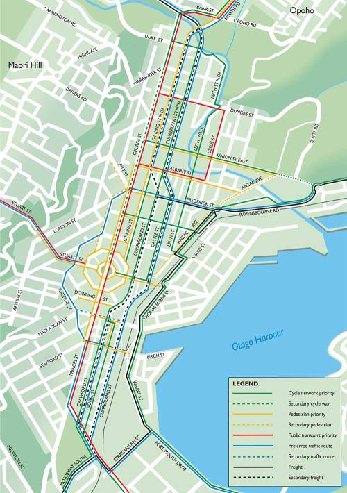 Figure 24. Draft Network Operating Plan for the central city